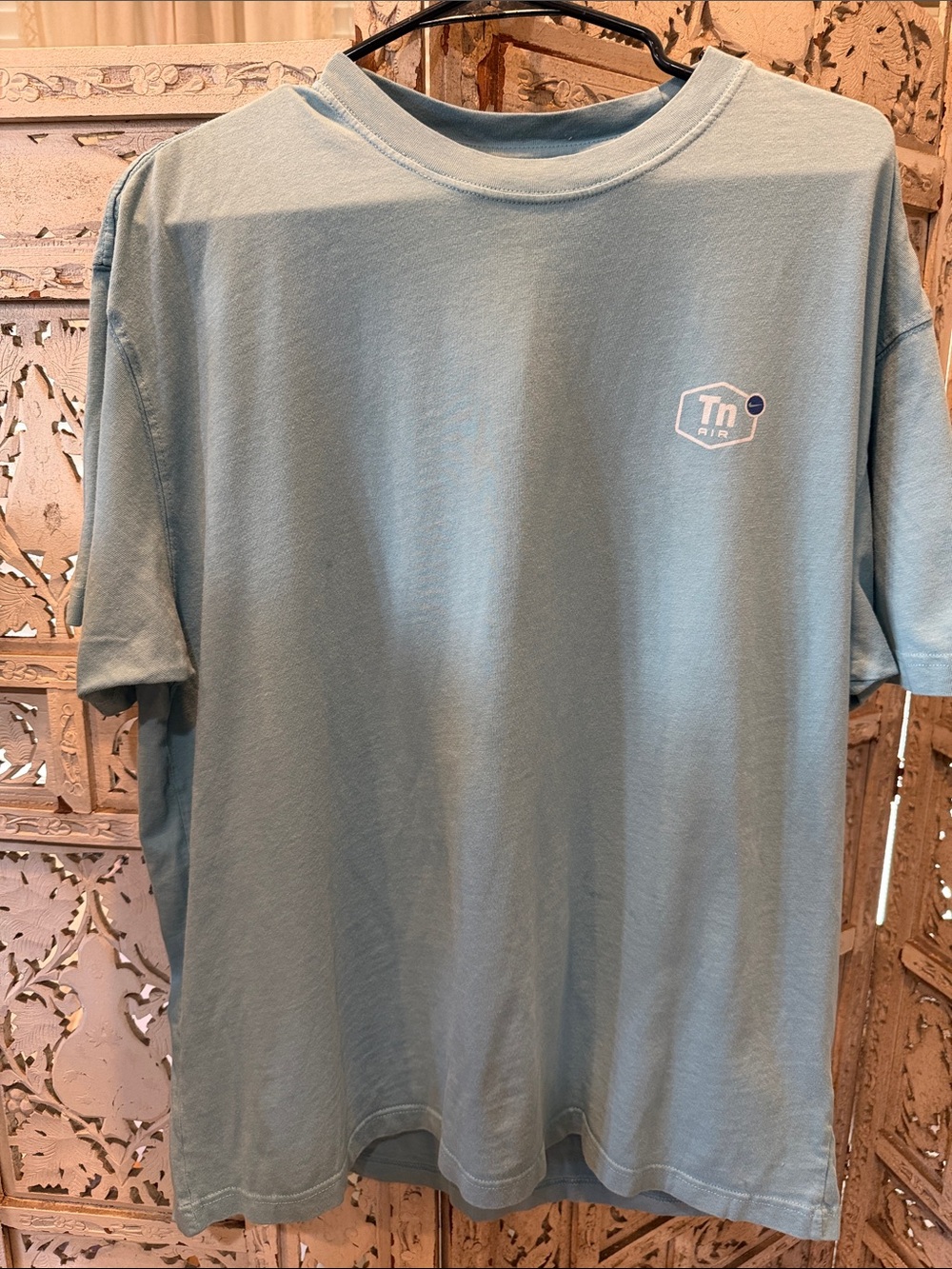 Nike Tn Air Light Blue Short Sleeve Loose Fit Crewneck T-Shirt